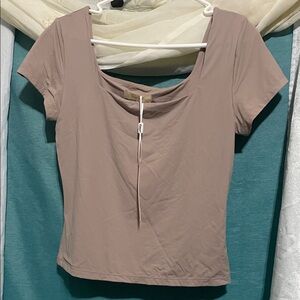 Chic Mauve Short Sleeve Top